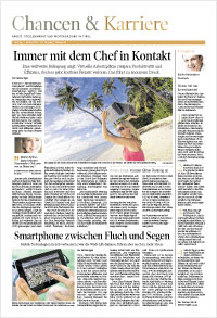 Tiroler Tageszeitung zum Thema Stress und Burnout Zeitungsartikel