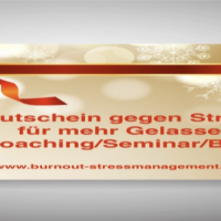 Auf diesem Bild sehen sie einen Gutschein gegen Stress